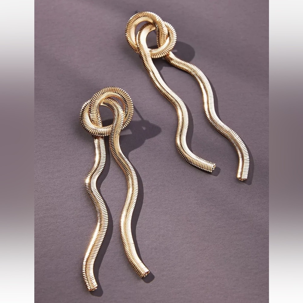 Anthro Snake Chain Loop Earrings